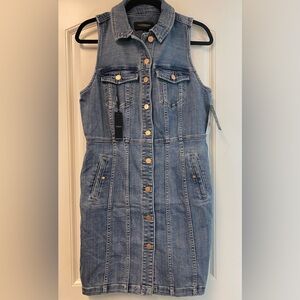 Liverpool Los Angeles Denim Sleevless Mini Dress Medium
